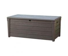 Baule Cassapanca da Esterno 145x60,3x69,7 cm in Resina Effetto Legno Keter Brightwood Marrone...