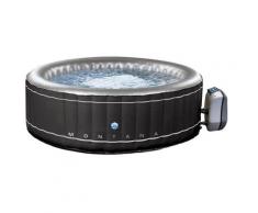 Vasca Idromassaggio da Esterno Gonfiabile Riscaldata 4 Posti Ø175x70 cm NetSpa Montana Nera...