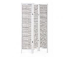 Paravento 3 Ante Pattern Bianco 120x170 in Legno...