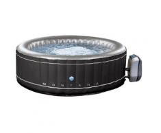 Vasca Idromassaggio da Esterno Gonfiabile Riscaldata 6 Posti Ø204x70 cm NetSpa Montana Nera...