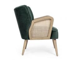 Poltrona Virna Verde in Legno...