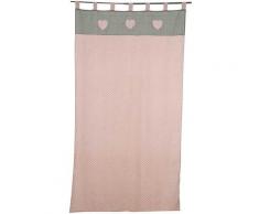 Tenda rosa decoro cuori cm 154x 260...