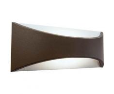 Lampada Applique Grande Riflettente 12W a Led Cob Colore Marrone per Esterno Linea Moon Sovil...