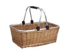 Cesta in vimini spesa gr cm 50x32xh20 con manici mobili - senza fodera...