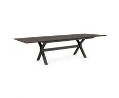 Tavolo Allungabile Kenyon 200-300x110 cm Antracite in Alluminio...