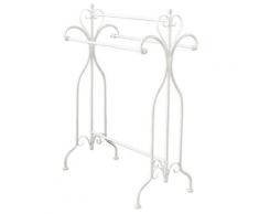 Portasciugamani Melodie 68x37x90 h cm in Acciaio Bianco...