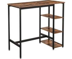 Tavolo Alto con Ripiani Laterali 110x60x100 cm Marrone...