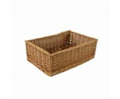 Cesta espositore in vimini dritta rettangolare cm 50x35xh17...