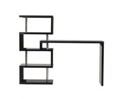 Tavolo Bancone con Scaffalatura Design Nero...
