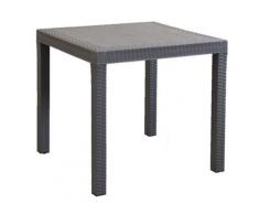 Tavolo Dallas 80x80x74 h cm in Wicker Tortora...