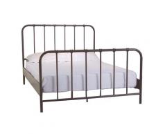 Struttura Letto Matrimoniale in Metallo 208x145cm Adami Barre Bronzo Antico...