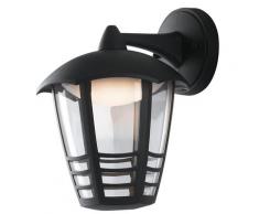 Lanterna Verso Basso con Griglia Alluminio Nero Diffusore Policarbonato Esterno Led 12 watt Luce Naturale Intec LANT-CLOE/AP1B...