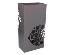 Portaombrelli in metallo grigio rettangolare cm 25x15xh50...