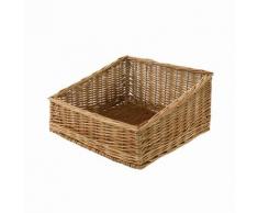 Cesta espositore in vimini rettangolare cm 45x35xh12/21...
