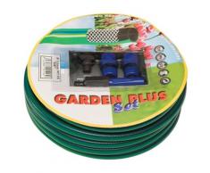 Tubo Retinato Pompa dell'Acqua da Giardino 15 Metri con Accessori Bauer...