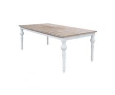 Tavolo Cross 200x100x76 cm in Legno Bianco...