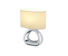 Lampada tavolo da Interno E27 in Ceramica Argento...