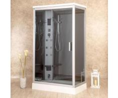 Box Doccia Idromassaggio 120x70 cm Sauna Bagno Turco e Ozonoterapia Vorich Air Lato Sinistro...