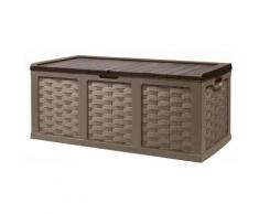 Cassapanca in Rattan Style XXL 157,5x75x63,5 h cm in Plastica Marrone...