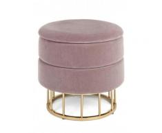 Sgabello Contenitore Pavlina Mauve Imbottito in Tessuto effetto Velluto...