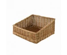 Cesta espositore in vimini rettangolare cm 45x55xh12/21...