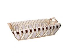 Cesta in Vimini bianco rettangolare cm 53x38xh13...