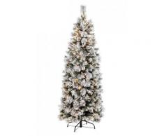 Albero di Natale Artificiale Innevato 180 cm 539 Rami con 210 LED Verde...