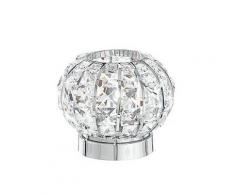 Lampada da Tavolo Elegante Tonda Metallo Cristalli K9 Squadrati K9 G9 Ambiente I-CONCERT/LM...
