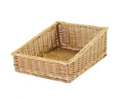 Cesta espositore in vimini rettangolare cm 35x45xh12/21...