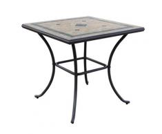 Tavolo Quadrato Nereo 80x80x74 h cm in Acciaio Tortora...