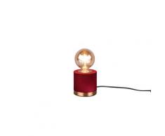 Lampada tavolo da Interno a LED in Tessuto Rosso...