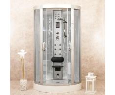 Box Doccia Idromassaggio Sauna Bagno Turco e Ozonoterapia 80x80 cm Eden Bianca...