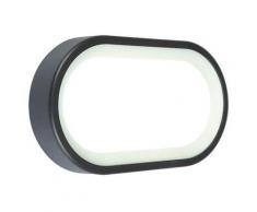 Lampada Plafoniera 18W a Led Smd Ovale Grande Colore Grigio Grafite per Esterno Linea Loft Sovil...