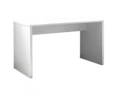 Scrivania da Ufficio 138x48x76 cm in Legno Bianco...