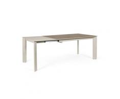 Tavolo Allungabile 140-200x90 cm Briva Grigio-Tortora in Acciaio...
