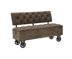 Panca Industry 121x52x75 cm Legno di Abete e in Ferro e Spugna e MDF e PU...