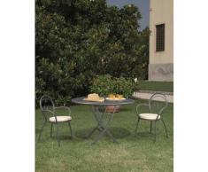 Set 4 Sedie da Giardino 52x55x85 cm in Acciaio con Braccioli RD Italia Fiona Antracite...