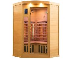Sauna Finlandese ad Infrarossi 2/3 Posti 120x120 cm H190 in Legno di Abete Apollon 2C...
