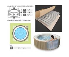 Vasca Idromassaggio da Esterno Gonfiabile Riscaldata 4 Posti Ø196x71 cm Intex 28426 Beige...