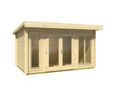 Casetta Salotto da Giardino con Vetrata Doppia 408x268 cm in Legno Dorset...