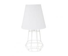 Lampada da Tavolo Indianapolis Ø20x37 cm in Ferro e Tessuto...