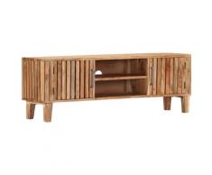 vidaXL Mobile Porta TV 130x30x45 cm in Legno Massello di Acacia