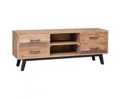 vidaXL Mobile Porta TV 120x30x45 cm in Legno Massello di Teak