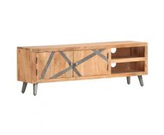 vidaXL Mobile Porta TV 120x30x40 cm in Legno Massello di Acacia