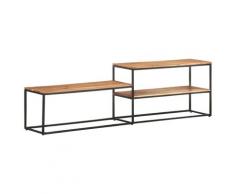 vidaXL Mobile Porta TV 180x30x50 cm in Legno Massello di Acacia