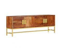 vidaXL Mobile Porta TV 140x30x50 cm in Legno Massello d'Acacia