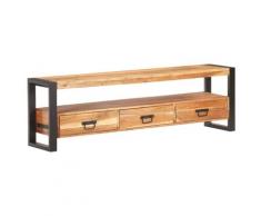 vidaXL Mobile Porta TV 150x30x45 cm in Legno Massello di Acacia