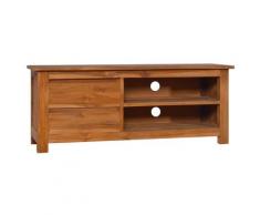 vidaXL Mobile Porta TV 100x30x40 cm in Legno Massello di Teak