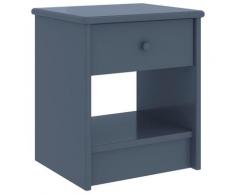 vidaXL Comodino Grigio Chiaro 35x30x40 cm in Legno Massello di Pino