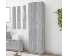 vidaXL Armadio Corridoio Grigio Sonoma 55x25x189 cm Legno Multistrato
